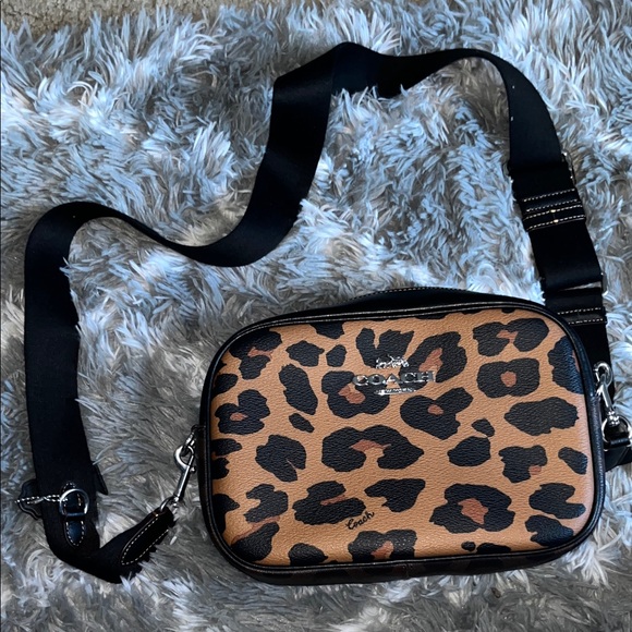 Coach Handbags - Coach Brown and Black Leopard Crossbody Bag
